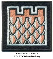 RAINBOW SIX CASTLE PATCH WITH HOOK BACKING - RBSIX60V