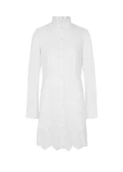 Rabanne Broderie-anglaise Cotton-poplin Dress - White - 16 16