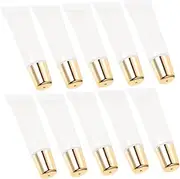 DECOMELODY 10Pcs Portable Empty Lip Gloss Tubes Lip Glazes Containers with Caps Travel Friendly Makeup Squeeze Bottles for DIY Lip Balm and Gloss