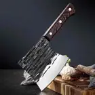 Chinese Cleaver Chef Knife, Handmade Forged High-Carbon Steel, Wood Handle, Axe