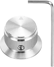 uxcell Aluminium Potentiometer Knobs 1/4" Volume Tone Control Top Hat Knobs with L-Type Hexagonal Wrench for Guitar Instruments Audio Mixer Amplifier Silver