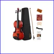 4/4 Full Size Violin for Adults: Complete Set with Hard Case & Extra Strings