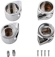 Toilet Seat Hinge Set Chrome Toilet Seat with Soft Lid End Cap Fixings and Dampers Compatible with Giralda Hall Senso AI0001100R