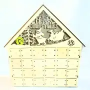 New DIY WOODEN HOUSE PRE-LIT CHRISTMAS SANTA TREE 11' Tall ADVENT CALENDAR