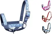 Tahoe Tack Nylon Overlay Sheep and Goat Halter with Padded Noseband - 6 Month Warranty
