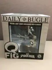 Exclusive Marvel Spider Man Web Slinger Daily Bugle Q FiG loot crate pop limited