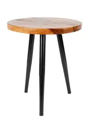 Roma Wooden Round Side Table Modern Living Room, Bedroom Furniture 40 CM