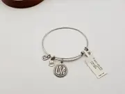 Alex & Ani " Love " II ❤️ Silver Charm Bangle Bracelet Silver✨New W-Tag
