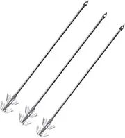 3pcs Stainless Steel Octopus Squid Baits Glow in Dark Fishing Hooks Double Layer Fishing Tools Jig Baits Hook Sea Fishing