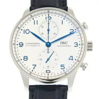 在飛比找PChome24h購物優惠-IWC 萬國錶 新葡萄牙計時腕錶(IW371605)x白面藍