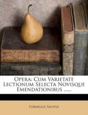 Tacitus - Opera Cum Varietate Lectionum Selecta Novisque Emendationib - T555z