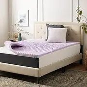 LUCID 2 Inch 5 Zone Lavender Memory Foam Mattress Topper - King