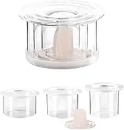 Set of 3 Round Plastic Dough Caps Universal Press Different Sizes 4.5/6.5/9 cm BPA Free and Dishwasher-Safe Ideal for Creating Tasty Dishes with Family or Friends, Plastic, Transparent,