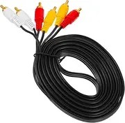 jojofuny Wire Tv Cable Male to Male Audio/Video Composite Cable