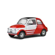 Solido 1:18 Scale Fiat 500 Turbina Tribute 1965 Model Car Red White