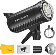Godox SK400II-V Upgraded 400Ws Strobe Studio Flash, GN65 5700K Pro Studio Flash Light with 10W Modeling Lamp Bowens Mount, Outstanding Output Stability for Portrait, Product, Studio Photography, etc