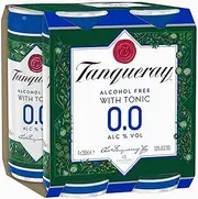 Tanqueray Alcohol Free 0.0 Gin and Tonic 250mL (Pack of 4)