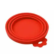 Reusable Storage Cap Silicone Pet Food Can Cover Lid Dog Cat Pet Tin 1x Red