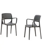Rainbow Outdoor Mila Set of 2 Stackable Armchairs