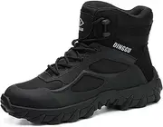 [DINGGU] Mens Work Boots Comfortable Steel Toe Boots for Men Safety Composite Toe Industrial & Construction Boots