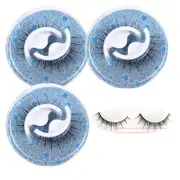 Nevenka 3 Pairs False Eyelashes Self Adhesive Waterproof Reusable No Glue Needed-3