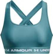 Under Armour Mid Impact Crossback Compression Sports Bra Womens XS Blue NEW