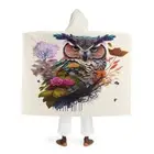 Beyond Animal Owl Hooded Sherpa Fleece Blanket