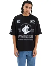 [Nena & Pasadena] Carlton Mega Loop Back Tee in Black