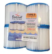 Spa Filter Replacement Cartridge 4 - Pack - SUNSET FILTERS Type D