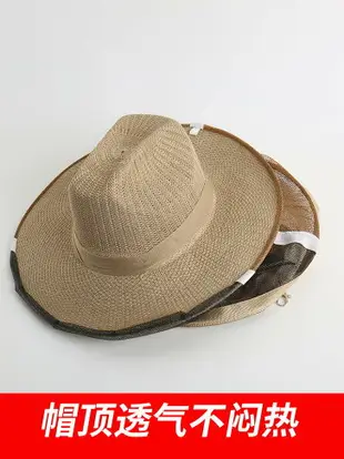 防蜂帽全套養蜜蜂專用帽子加厚養蜂帽防蚊高清面紗遮臉專用蜜蜂帽