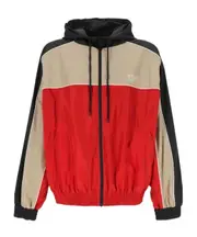 Golden Goose Deluxe Brand Colourblock Zipped Drawstring Hoodie IT44 Smart red/dark blue/light card color
