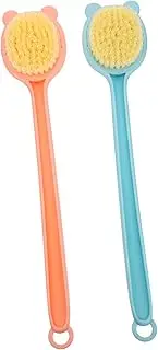 2Pcs Long Handle Bath Brush Back Scrubber for Body Exfoliation and Massage Durable and Easy to Grip for Shower Use and Colors