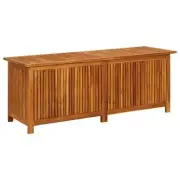 Garden Storage Box Solid Acacia Wood Deck Patio Chest Trunk Furniture 150cm