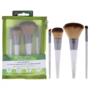 On-The-Go Style Brush Kit by Ecotools for Women - 4 Pc Complexion Blending Br...