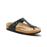 Birkenstock Gizeh Oiled Leather (Black) Unisex Sandals