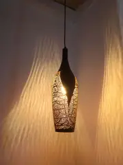 MARRAKESH: Bohemian Interior Black Bottle Shape Pendant Light