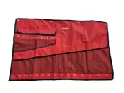 26 Metric Size Canvas Tool Roll Pouch for Ratchet Gear Spanner Wrench Storage