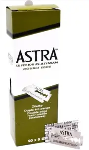 100 Astra Superior Platinum double edge razor blades (made in Russia)