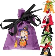 GAROZATION 6pcs Candy Bag Halloween Goodies Pouch present Drawstring Bags present Wrapping Bags present Drawstring Pouches Drawstring Bag for Party present Packing Bags Halloween present Bags