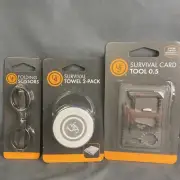 UST Survival Lot Card Towel (2-pack) & Folding Scissors