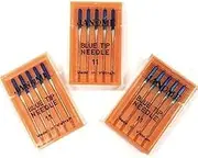 Janome Blue Tip Sewing Machine Needles Size 75/11, 3 X 5/Pk Needles