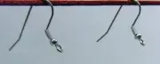 Stainless Steel Ear Wires ~ French Hooks w/ Ball + Coil + Perpendicular Loop