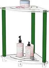 Acrylic Corner Shower Stool Clear Elderly Bathing Auxiliary Bench Waterproof Bathroom Shaving Seating Chair Soap Shampoo Storage Rack Perfume Organiser