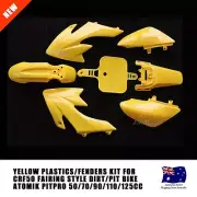 YELLOW CRF50 PLASTICS FENDER FOR DIRT BIKE ATOMIK PITPRO DHZ 50/70/110/125CC AU