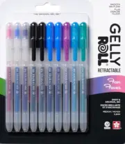Sakura Gelly Roll Retractable Gel Pens ~ Sparkle Set ~ 10 Count ~ 0.8mm