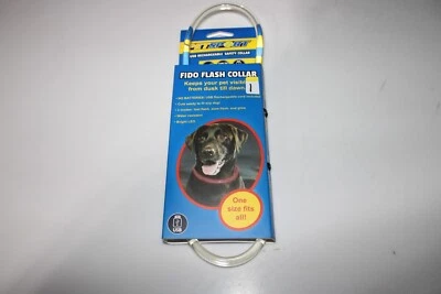 Petsport rechargeable Fido Flash Led Safety Collar,No 90125-NIB.Ships FREE