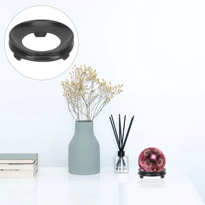 6 Pcs Gourd Base Egg Stand for Decorating Plastic Small Sphere Black