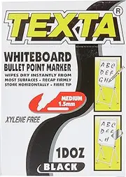 Texta Whiteboard Marker Black Box 12