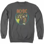AC/DC Highway To Hell Crewneck Sweatshirt Licensed Rock Band Merch NEW Charcoal