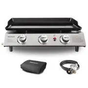 Royal Gourmet 2 Burner Portable Propane Gas Grill Griddle Small Mini Tabletop...